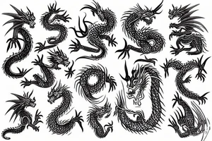 dragon and shamrock tattoo idea