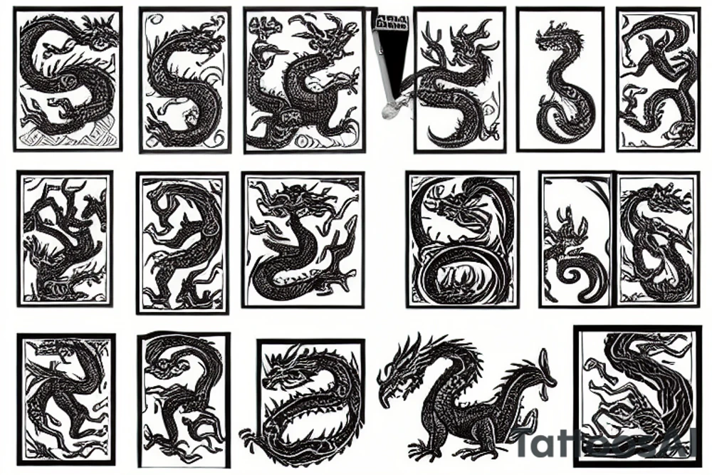 dragon and shamrock tattoo idea