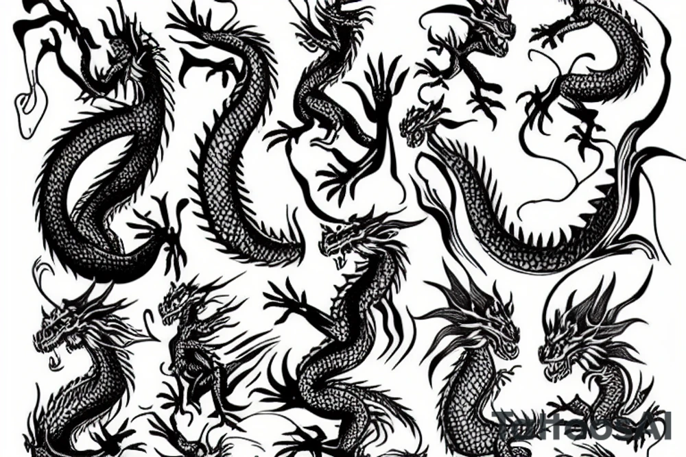 dragon and shamrock tattoo idea