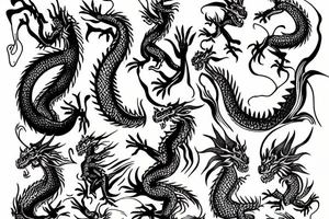 dragon and shamrock tattoo idea