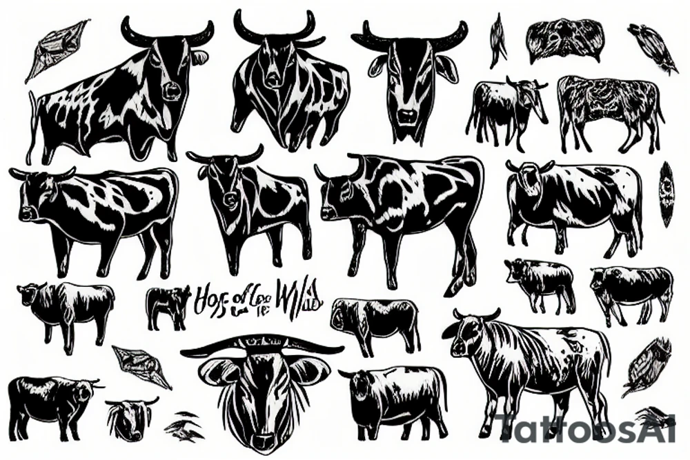 House of the wild cattle tattoo idea