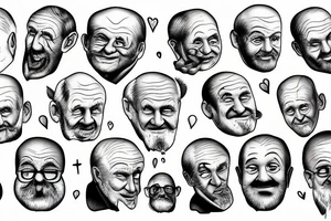old man crazy friends love friendship tattoo idea