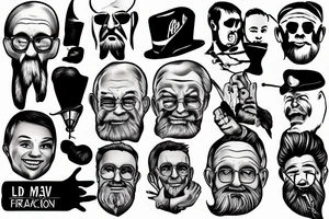 old man crazy friends love friendship tattoo idea