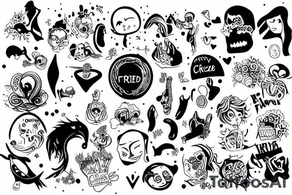 crazy friends love friendship tattoo idea
