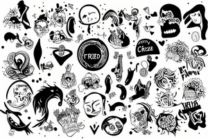 crazy friends love friendship tattoo idea