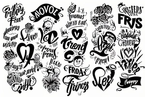 crazy friends love friendship tattoo idea