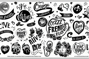 crazy friends love friendship tattoo idea
