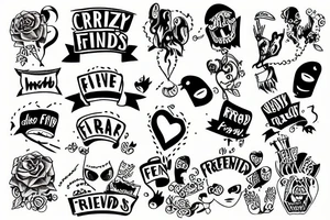 crazy friends love friendship tattoo idea