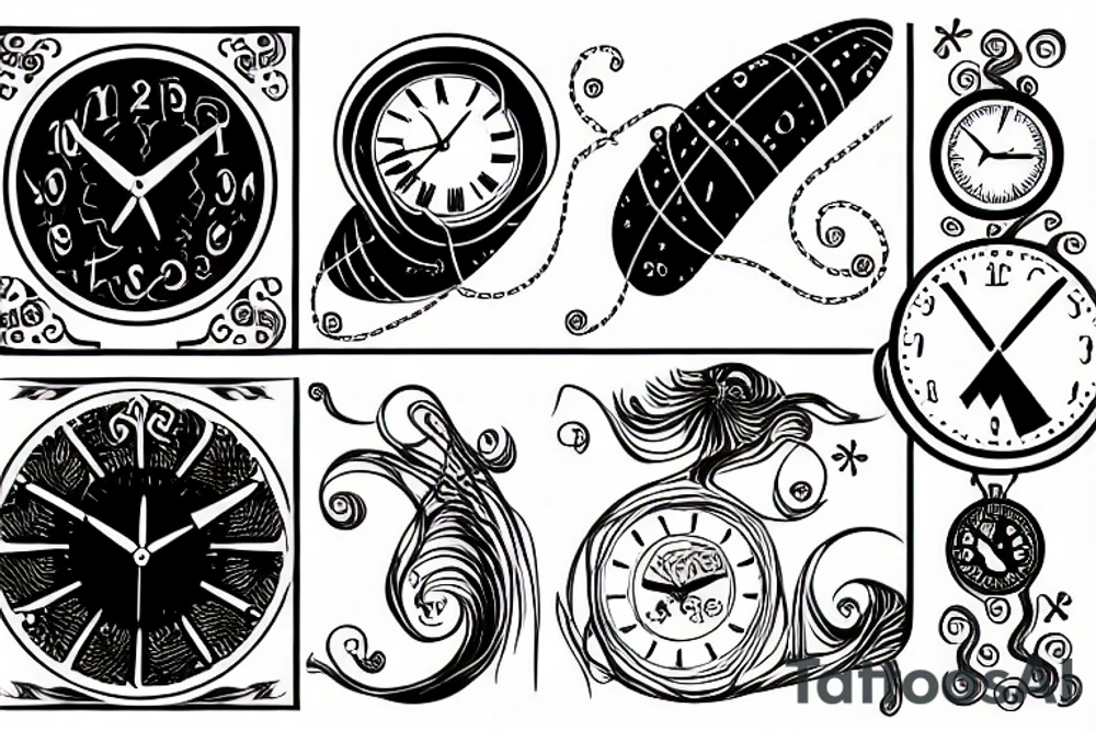 dune with a clock tattoo idea