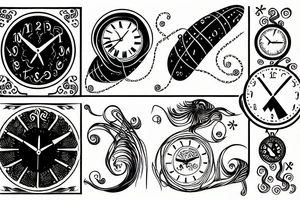 dune with a clock tattoo idea