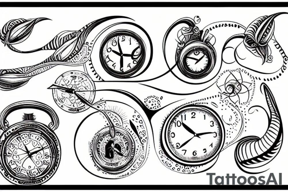 dune with a clock tattoo idea