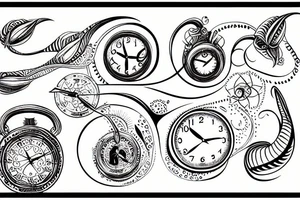 dune with a clock tattoo idea