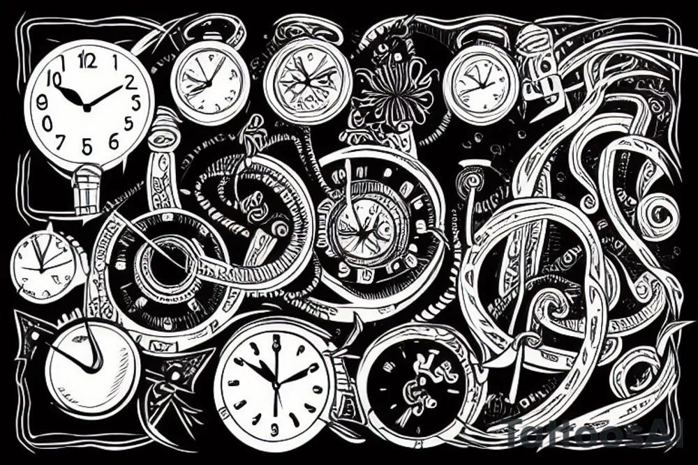 dune with a clock tattoo idea