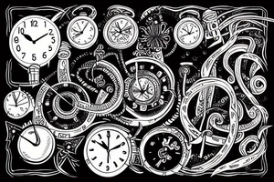 dune with a clock tattoo idea