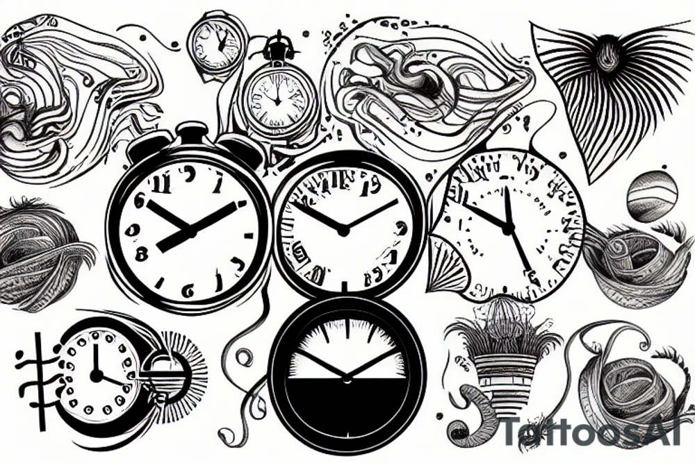 dune with a clock tattoo idea