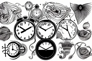 dune with a clock tattoo idea