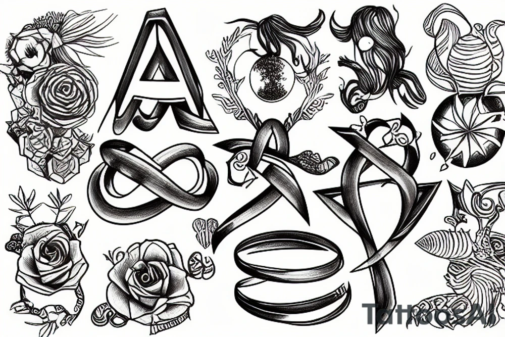 infinity in a desert tattoo idea