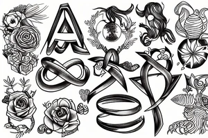 infinity in a desert tattoo idea