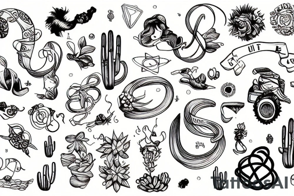 infinity in a desert tattoo idea