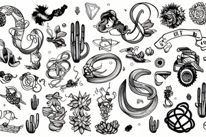 infinity in a desert tattoo idea