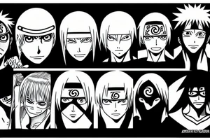 Bleach, Naruto, One piece anime tattoo idea