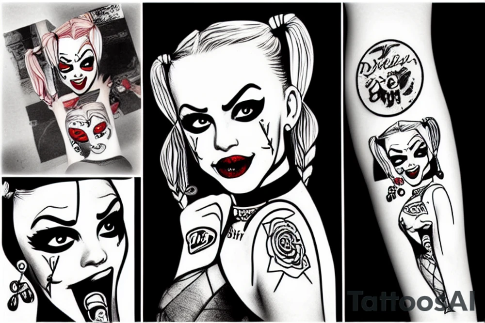 Harley Quinn being cool tattoo idea