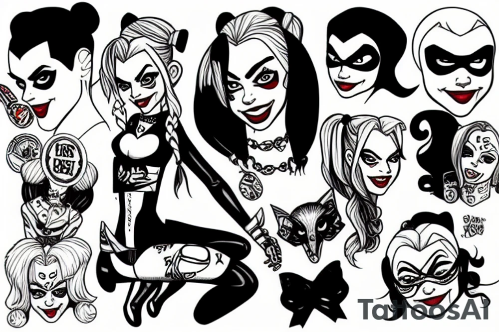 Harley Quinn being cool tattoo idea