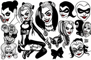 Harley Quinn being cool tattoo idea