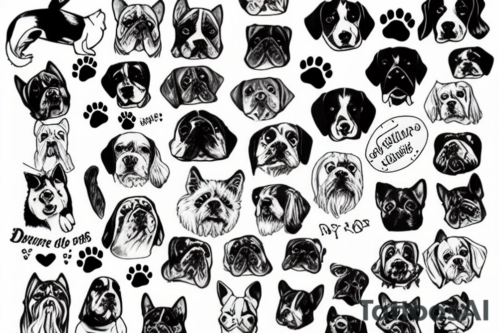 dog fucks cat tattoo idea