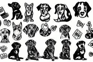 dog fucks cat tattoo idea