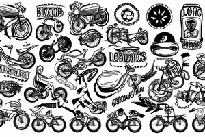 Bicicleta
LSD
futebol
cerveja
maconha tattoo idea