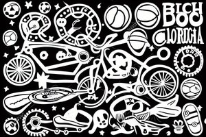 Bicicleta
LSD
futebol
cerveja
maconha tattoo idea
