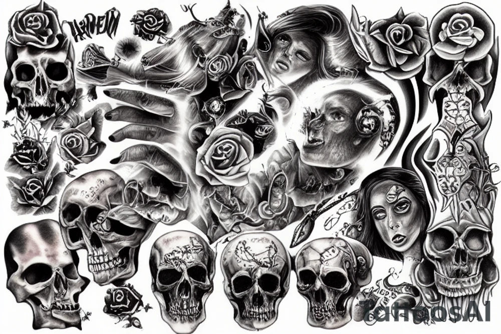 heaven an hell tattoo idea