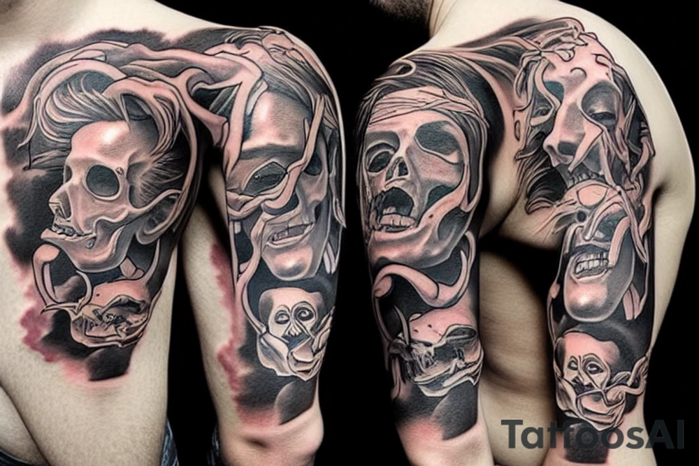 heaven an hell tattoo idea