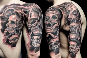 heaven an hell tattoo idea