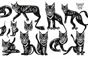 lynx in a jump tattoo idea