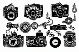 Steampunk camera tattoo idea