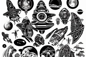 Spaceship from the expanse tattoo idea