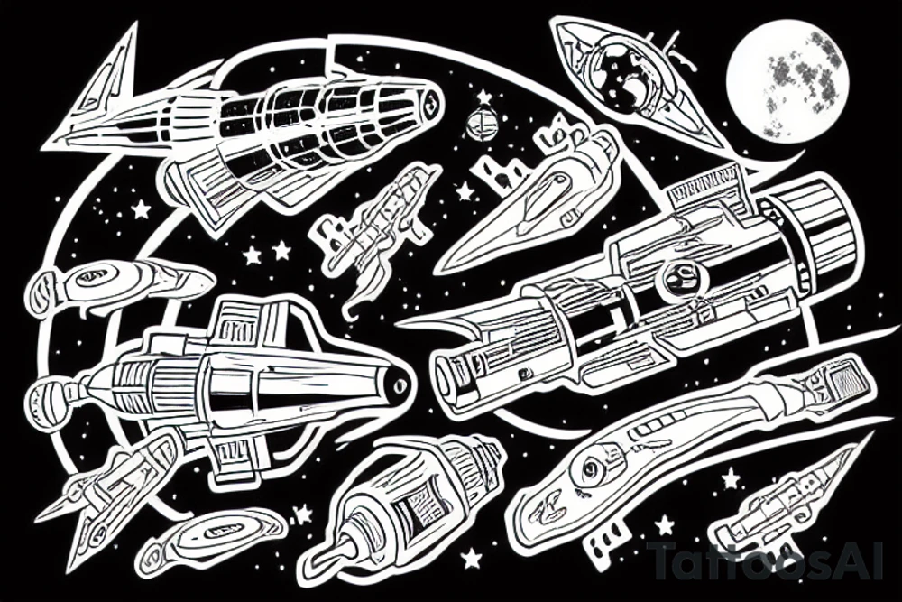 Spaceship from the expanse tattoo idea