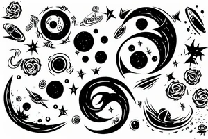 Black hole tattoo idea