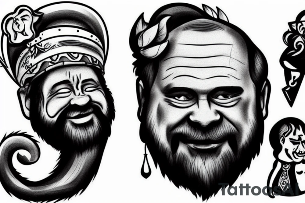 putin little dwarf tattoo idea