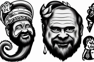 putin little dwarf tattoo idea