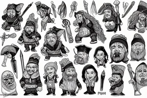 putin little dwarf tattoo idea