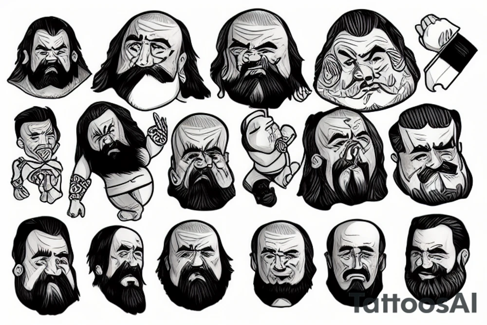 putin angry dwarf tattoo idea