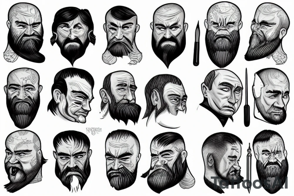 putin angry dwarf tattoo idea