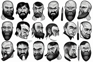 putin angry dwarf tattoo idea