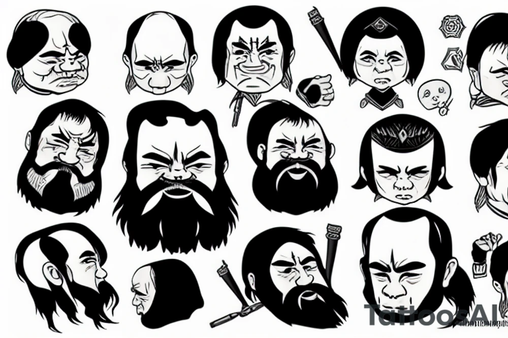 putin angry dwarf tattoo idea