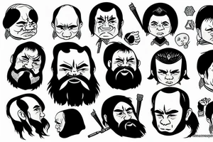 putin angry dwarf tattoo idea