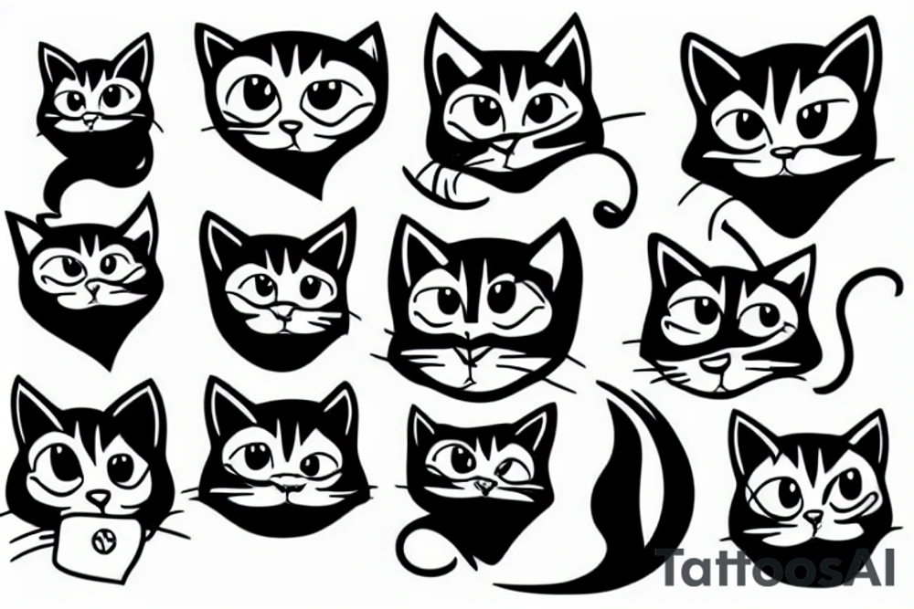 cool cats sports tattoo idea