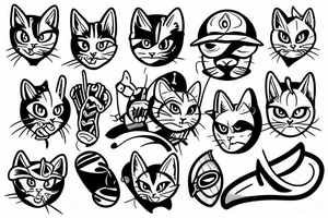 cool sportcats tattoo idea